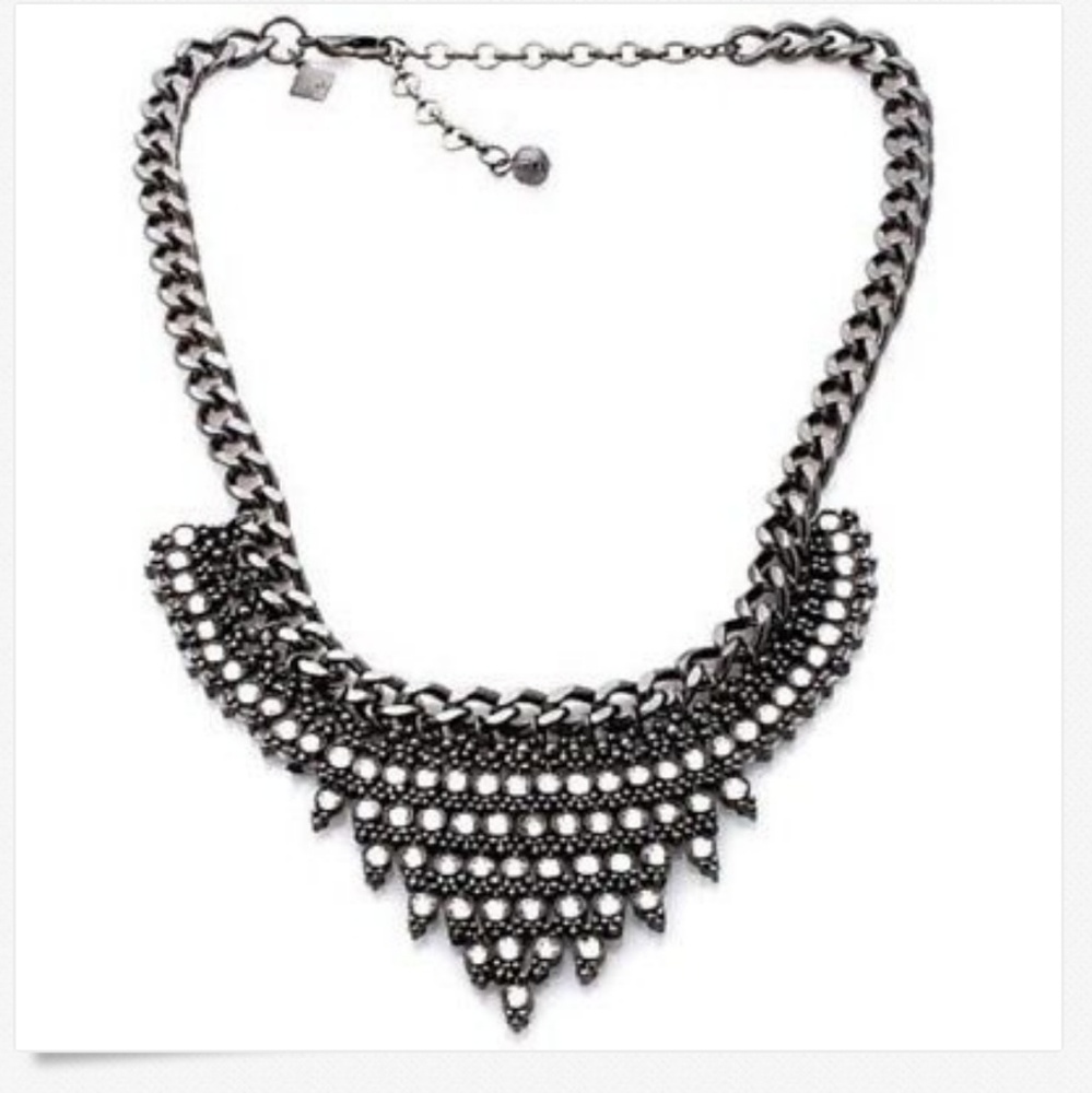 HSN Singapure Twisted Chain Round Crystal Necklace
